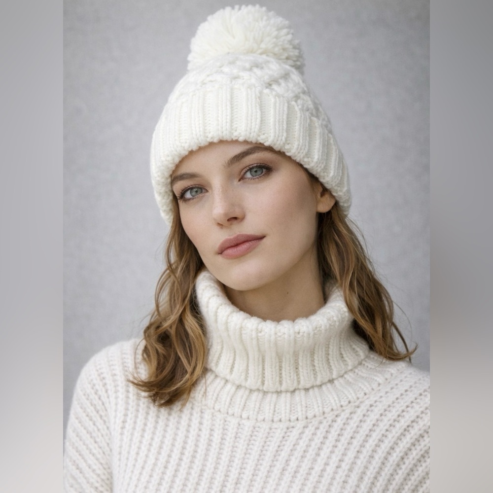 ❄️ NWT! Lavand Knit Pom Pom Beanie